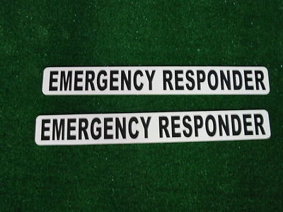 SSI EMERGENCY RESPONDER Magnetic signs 3x24 for Car Truck Van SUV Pair Fire EMS EMT