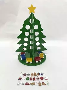 The Popcorn Factory Wood Advent Tree With Train - Picture 1 of 5