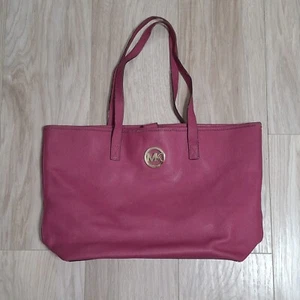Michael Kors Schultertasche Handtasche Magenta Rosa Goldfarben Beuteltasche - Bild 1 von 11