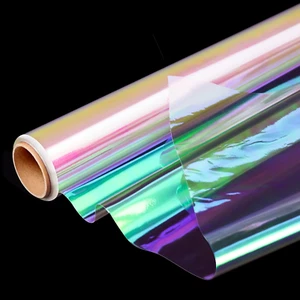 Cellophane Wrap Paper Rainbow Color | Unfolded 86CM Wide X 15M Long | Iridescent - Picture 1 of 12