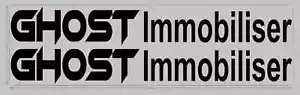 2x Ghost Immobiliser Window Security Vinyl Sticker car van Camper land rover - Picture 1 of 2