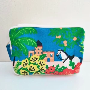 1x CLARINS Multicolored Makeup Cosmetic Bag / Pouch / Case, Large Size, NEW - Picture 1 of 8