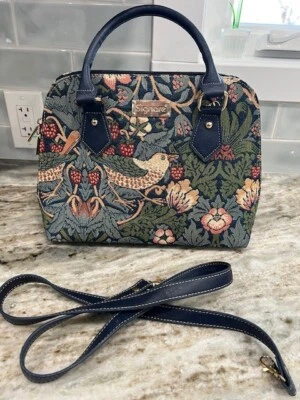 NEW Signare Tapestry Shoulder Crossbody Smart Bag Floral Sakura Design - Image 1 of 4