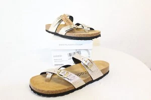 Palado Cres PF Damen Sandalen Gold/Schwarz Größe 41 Neu Rechnung MwSt - Picture 1 of 4