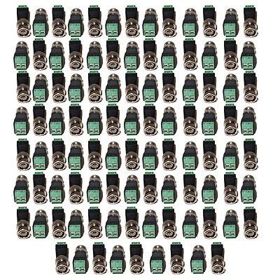 100 Pcs Screw Terminal  CAT5 To Camera CCTV BNC Video Balun Connector - Image 1 of 4