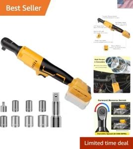 Cordless 3/8" Ratchet Wrench – 500 RPM Brushless Power + 7 Sockets Included - Picture 1 of 8