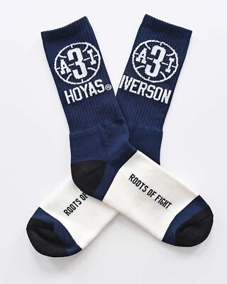 Calcetines Allen Iverson Roots of Fight Georgetown #3 azules nuevos con etiquetas sellados Foto 1 de 4