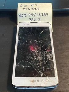 LG K7 Pearl White Model LGMS330 Smart Phone Cell Phone Smart Phone For Parts - Picture 1 of 6