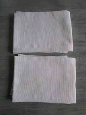 Lot de 2 torchons anciens nid d'abeilles - Photo 1/2