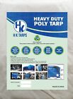 9 Mil Heavy Duty Poly Tarp 150 GSM All Purpose Canopy Reinforced Tarpaulin White