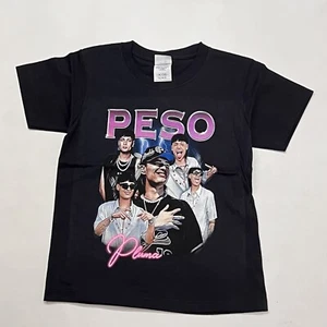 Peso Pluma Pe$o T Shirt Youth MEDIUM Black Graphic Short Sleeve Tee KIDS - Picture 1 of 1