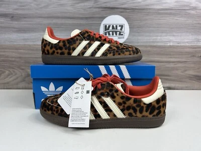 *Adidas Samba OG Preloved Rojo Leopardo Pack Estampado | Talla 7 | JI2734 Mujer NUEVO Foto 1 de 4