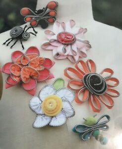 Garden Zips Craft flowers butterfly from zippers Indygo Junction bazaar zipper