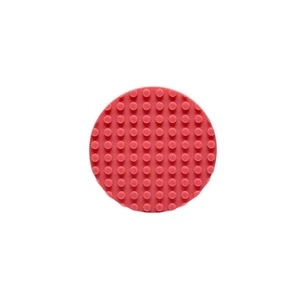 Brick Circle Round Shaped Baseplate - 3 Sizes, 20 Colors (Pink Shown) - Picture 1 of 5