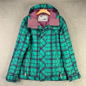 Burton Jacket Womens Small Green Dryride White Collection Snowboard Ski Mountain - Picture 1 of 17