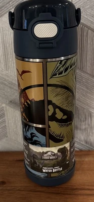Termo 16 oz. Funtainer para niños aislado al vacío de acero inoxidable Jurassic World Foto 1 de 2