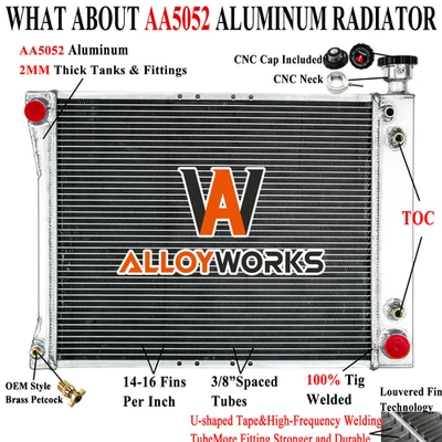 FOR 88-93 Chevy GMC C K 1500 2500 3500 1992-95 C/K Suburban 3-Row Radiator NEW - Image 1 of 4