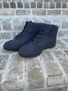 Puma Rebound Layup High Top Sneaker Gray Nubuck Basketball Shoe Size 12 - Picture 1 of 11