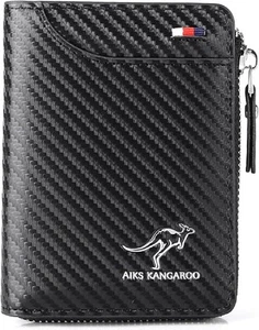 Men Wallet Zipper Purse (RFID PROTECTED), Aiks Kangaroo Wallets, Mens RFID Bl... - Picture 1 of 7