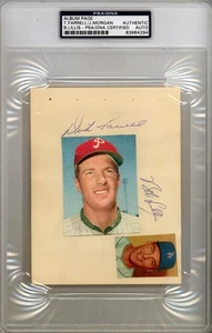 Dick "Turk" Farrell & Joe Morgan Autographed Signed 4.5x6 Album Page PSA/DNA - Picture 1 of 2