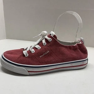 Tommy Hilfiger Damenschuhe rot 6,5 M Twodesi elastischer Rücken Slipper Canvas - Bild 1 von 11