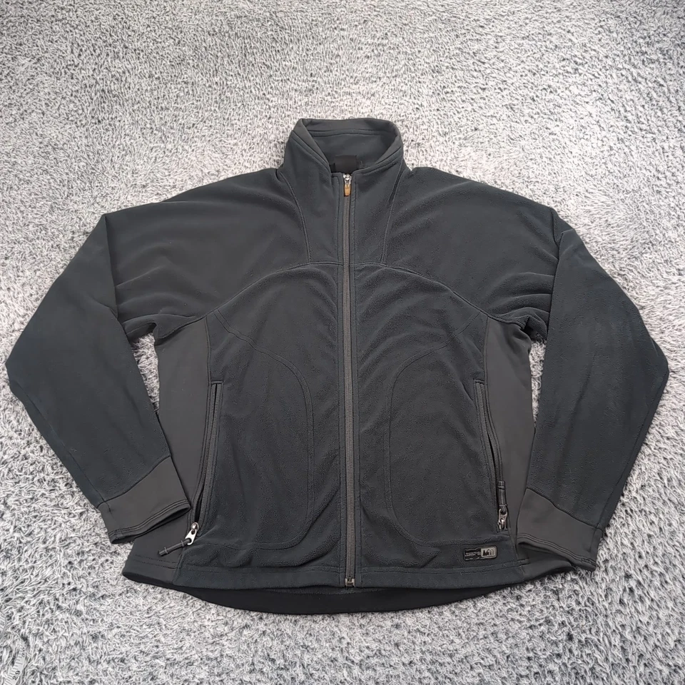 Chaqueta REI Co Op Mujer Gris Medio Polar Invierno Esquí Abrigo Exterior Informal Cremallera Foto 1 de 4