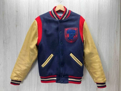2011 Bape X Ebbets Field Flannels Brooklyn Leather Preppy School Varsity Jacket - Image 1 of 4
