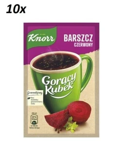 10 x KNORR Instant Suppe "Suppe aus roten Rote Bete" Hot Mug SCHNELLKOCHEN POLEN - Bild 1 von 3