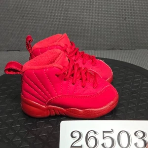 Jordan 12 Retro Shoes Toddler Sz 4 Gym Red Suede Lace Up Sneakers Trainers - Picture 1 of 9