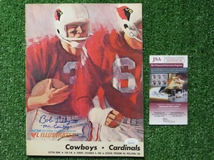 BOB LILLY SIGNED 1966 GAME PROGRAM DALLAS COWBOYS v CARDINALS w/MrCowboy JSA COA - Picture 1 of 4
