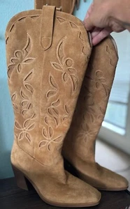 Isnom Stiefel Damen weiches camelfarbenes Leder Größe 9,5 - Bild 1 von 7