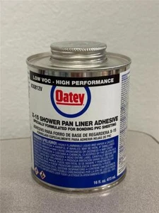 ^ Oatey X-15 Shower Pan Liner Adhesive Low Voc 16 oz. - Picture 1 of 2