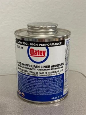 ^ ﻿Oatey X-15 forro de ducha adhesivo bajo voc 16 oz. Foto 1 de 2