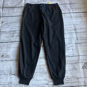 NWT Figs Tansen Jogger Scrub Pants Black Men’s Size Large Drawstring Waist - Picture 1 of 9