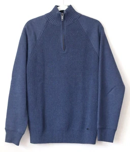 Pullover Rodd & Gunn Para Hombres Talla Mediana Rabbit Island Raglán 1/4 Cuarto Cremallera Azul Marino - Imagen 1 de 6