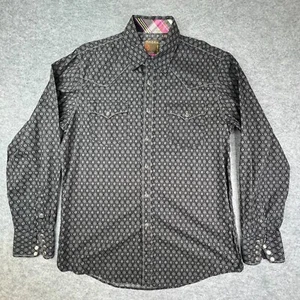 Roper Western Pearl Snap Shirt Herren Large Floral grau Wear the West Langarm - Bild 1 von 9
