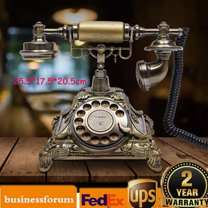 Retro Przewodowy telefon Biurko Telefon Styl europejski Żywica Obrotowy telefon - Zdjęcie 1 z 10
