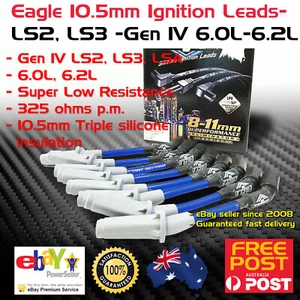 EAGLE 10.5mm Ignition Spark Plug Set fits Holden VE VF LS2 LS3 Gen IV 06-17 - Picture 1 of 4
