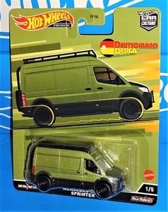 Hot Wheels 2022 Car Culture Deutschland Design 1/5 Mercedes-Benz Sprinter Green - Picture 1 of 3