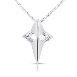 "Collar Dije Colgante Cruz de Circonio Cúbico de Plata Esterlina 925 16"" 18" - Imagen 1 de 9