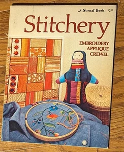 Stitchery Embroidery Applique Crewel A Sunset Hobby Book illustrated - Picture 1 of 1