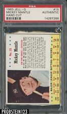 1963 Jell-O #15 Mickey Mantle New York Yankees HOF PSA Authentic