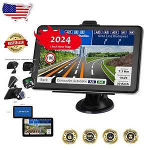 7-Inch Touchscreen GPS for Cars, Trucks & Bicycles – 2024 Maps & Alerts Included - Picture 1 of 9