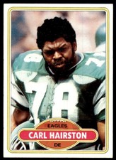 1980 Topps Carl Hairston Football Card Philadelphia Eagles #92