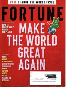 Fortune Magazine September 2018 Ausgabe Change the World Make the World Great - Bild 1 von 1