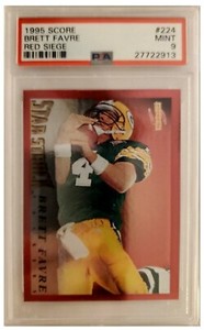 1995 Score Brett Favre RED SIEGE card #224 graded PSA 9 card POP 2
