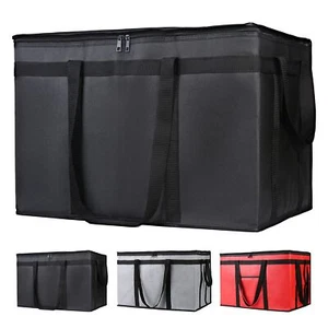 Insulated Food Delivery Bag XXXL Insulated Reusable Grocery Cooler Hot Tote Bag - Picture 1 of 6