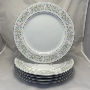 Taihei Springtime China Essteller 10,25" Japan 5er Set blau rosa Blumen - Bild 1 von 6