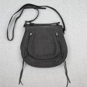 Bolso Bandolera Rebecca Minkoff Vanity Saddle Negro Cuero Genuino - Imagen 1 de 17