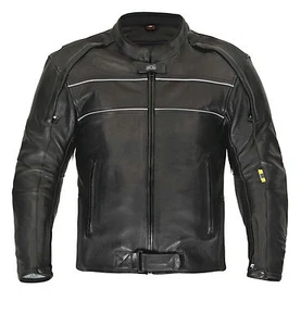 Klassik Lederjacke hochwertige Chopper Motorradjacke schwarz Gr. S bis 5XL - Bild 1 von 6